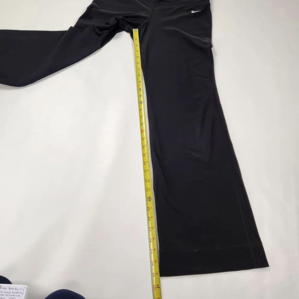 Nike Black Flared Yoga Pants Dri-FIT Athletic Wear - Picture 6 of 10